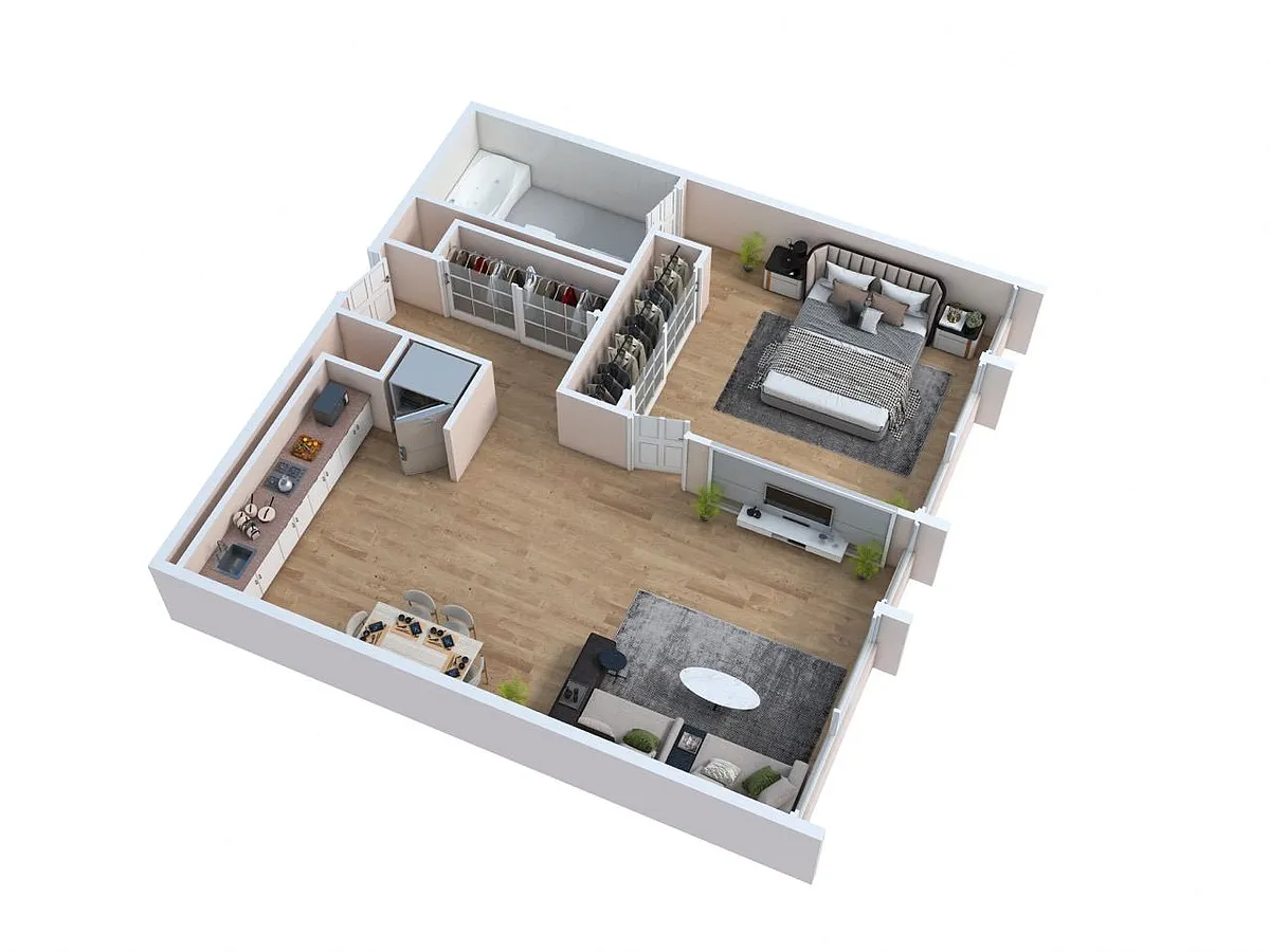 Floor plan One Bedroom D