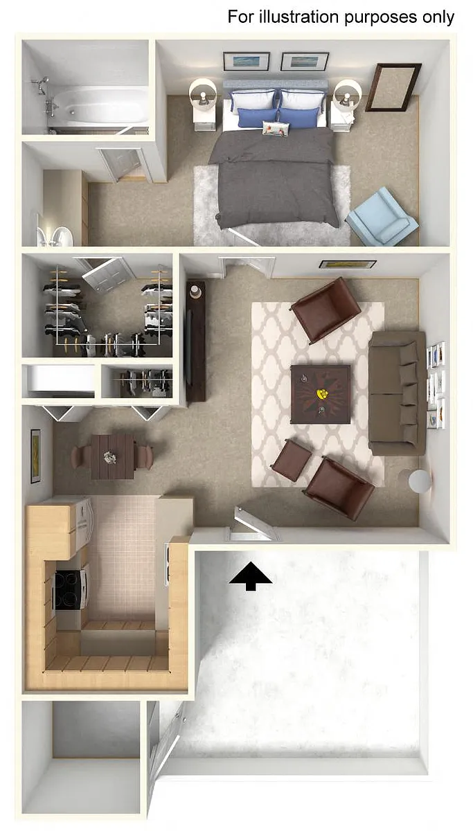 Floor plan 1X1 A