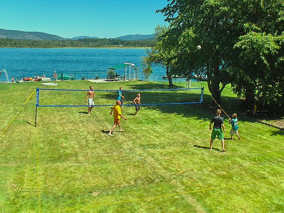 Flat backyard/volleyball
