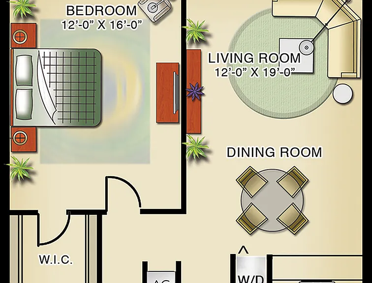 Model A | 1 Bedroom, 1 Bath Model A | 1 Bedroom, 1 Bath