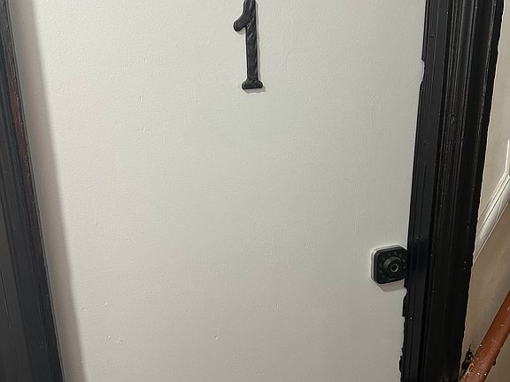 Apartment #1 front door with keyless entry