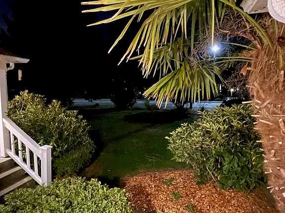 Evening view from front steps