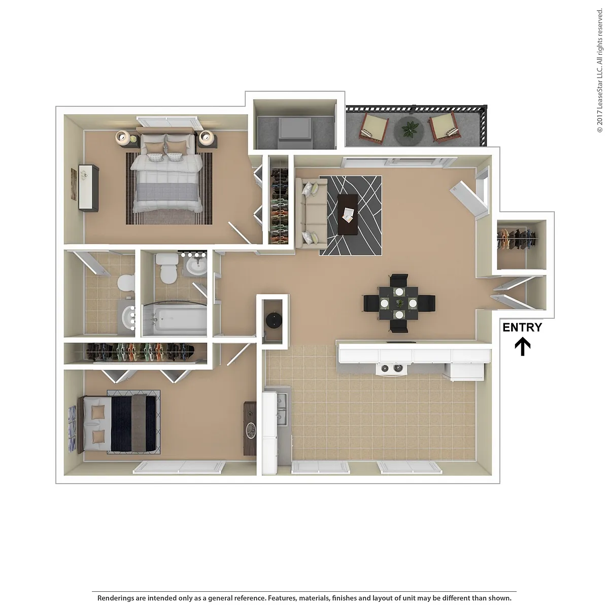 Floor plan Two Bedroom