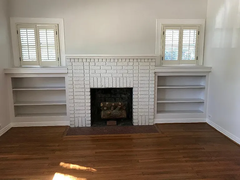 Living room fireplace