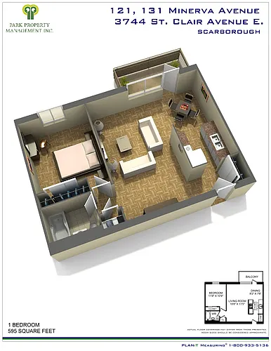 Floor plan One Bedroom Apartment