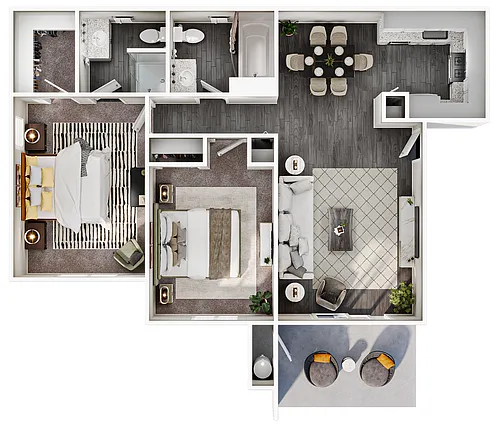 Floor plan 2b2b