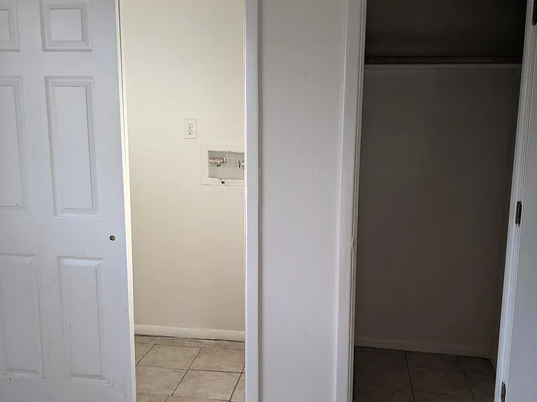 washer/dryer room and hall closet
