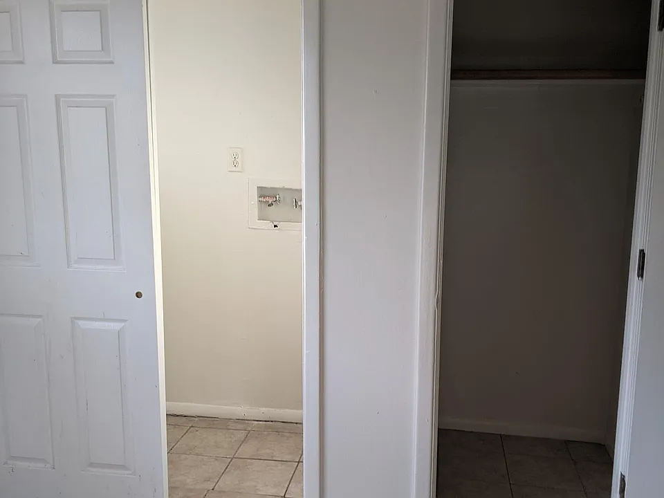 washer/dryer room and hall closet