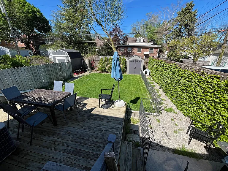 Backyard lawn and dog run