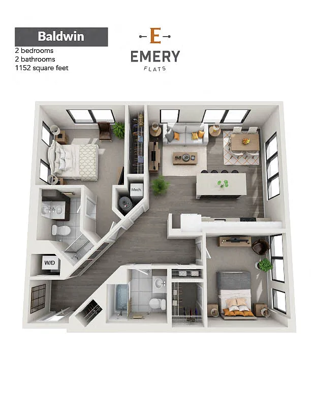 Floor plan Baldwin