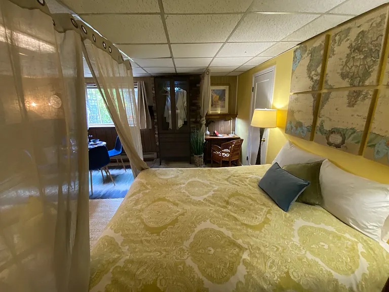 View from the thermostat where you can control your own heat.