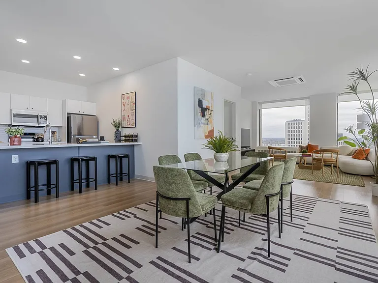 Kitchen, Dining, and Living Room