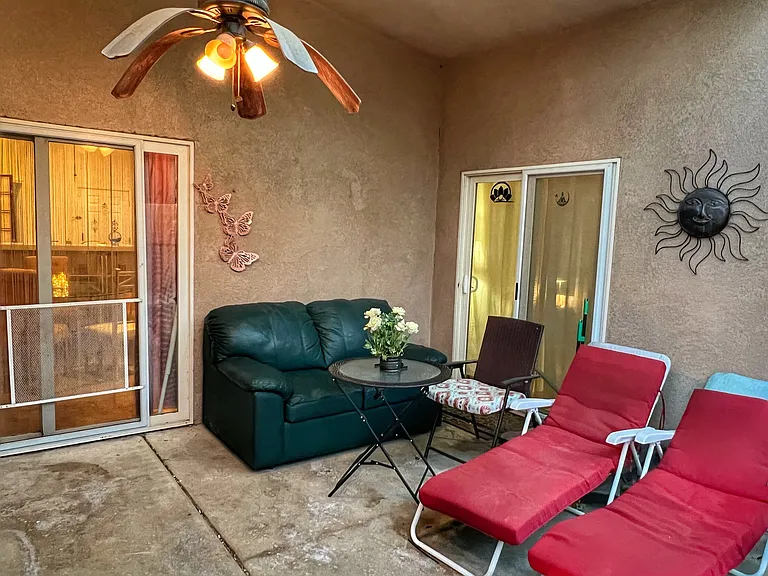 Large covered patio