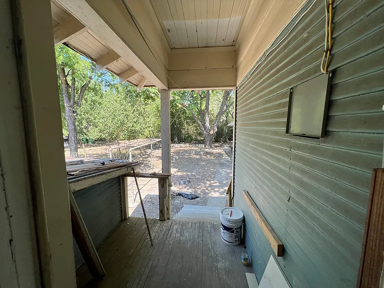 Rear porch and yard