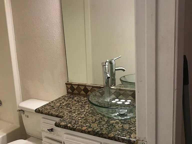 bathroom new faced cabinets, granite counter tops and new ve