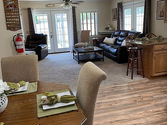 Kitchen opens into Family Rm