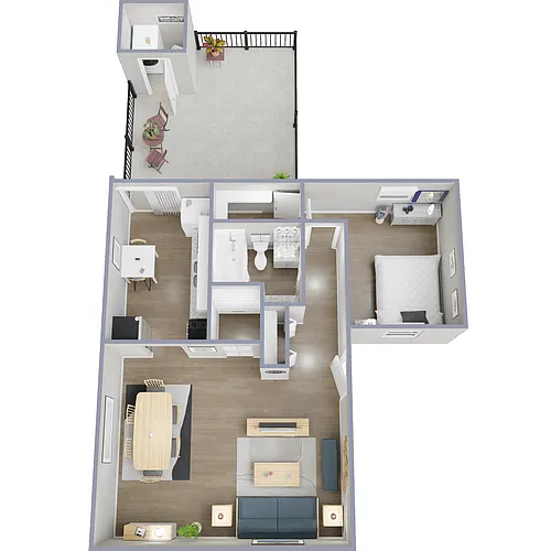 Floor plan 1 Bed 1 Bath