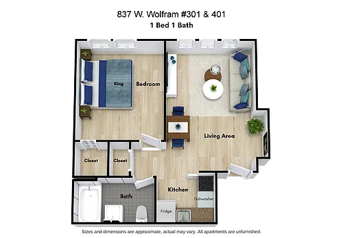 Floor plan One Bedroom