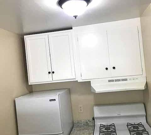 Kitchen with gas stove