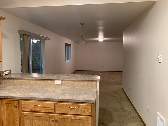 kitchen with back living room