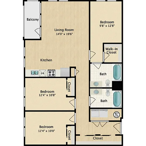 Floor plan 3 Bedroom