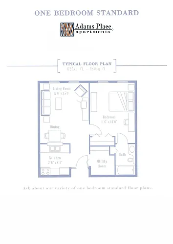 Floor plan One Bedroom Standard