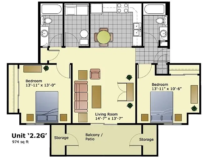 Floor plan 2-2 G