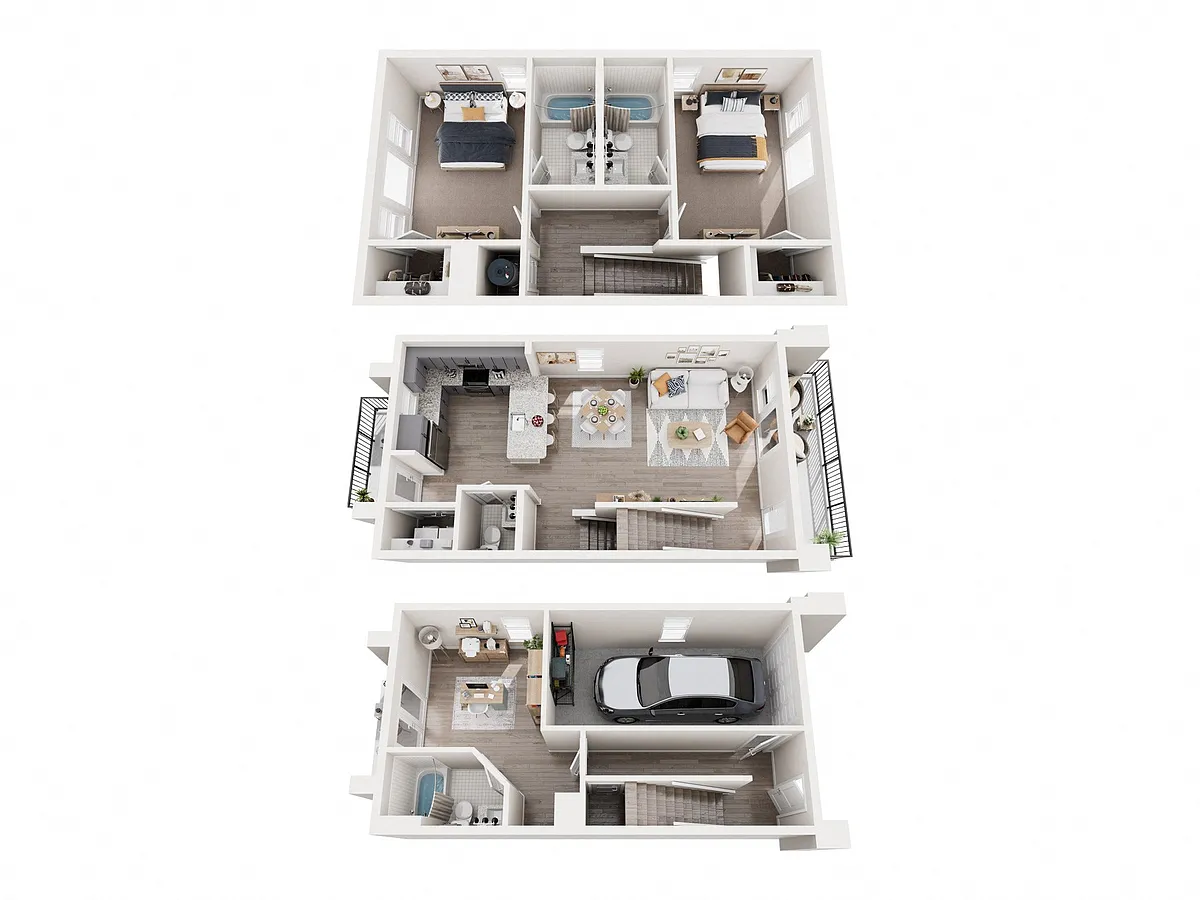 Floor plan BG5 Townhome with Den