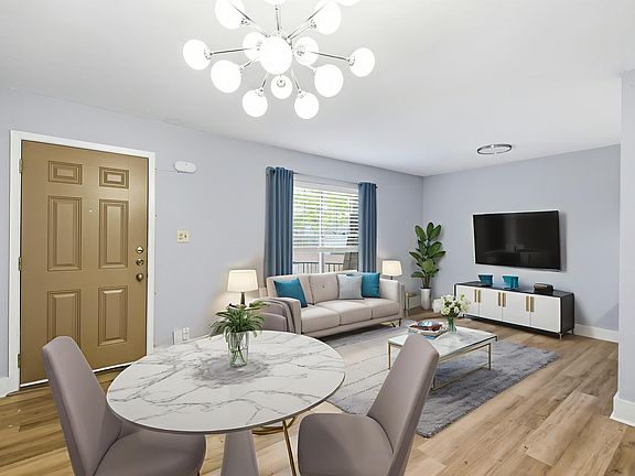 Virtually Staged Photo - Living Room/Dining