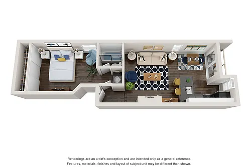 Floor plan Plan B 1 Bedroom