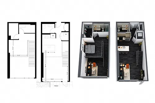 Floor plan a6 1 Bedroom Loft