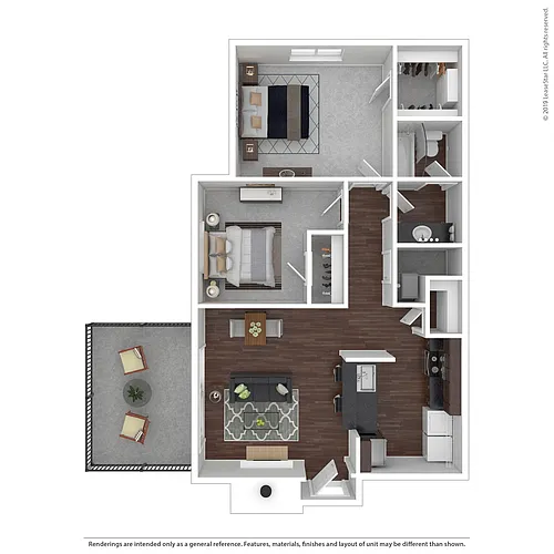 Floor plan Maple - 2 Bed, 1 Bath