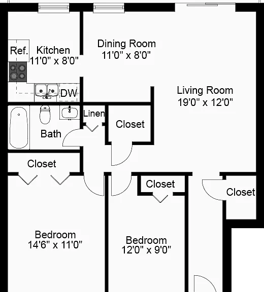 2 bedroom lower level 2 bedroom lower level