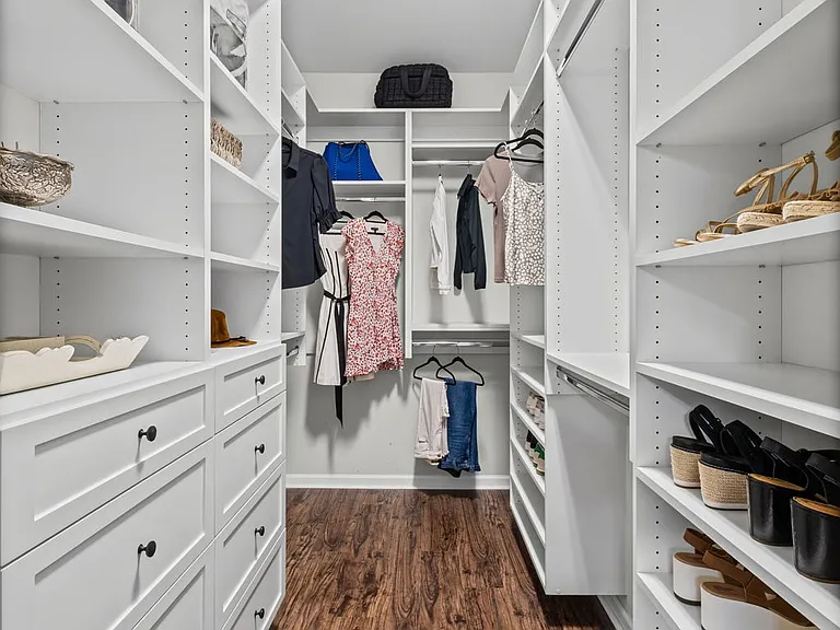 Upstairs - primary closet