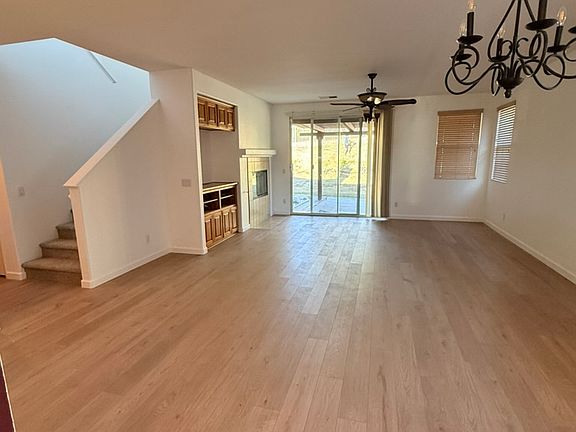 Living room and dining room with new LVP flooring