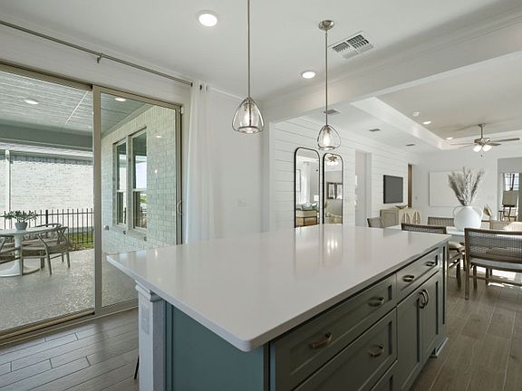 Kitchen Island Overlooking Patio