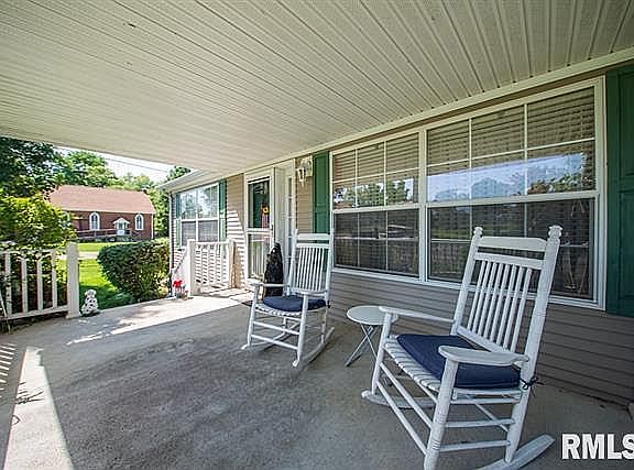Inviting covered front porch
