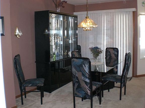 Dining room overlooking private balcony