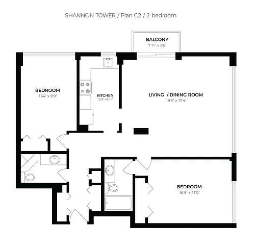 Floor plan 2 Bedroom