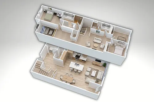Floor plan Unit 1 - End Unit