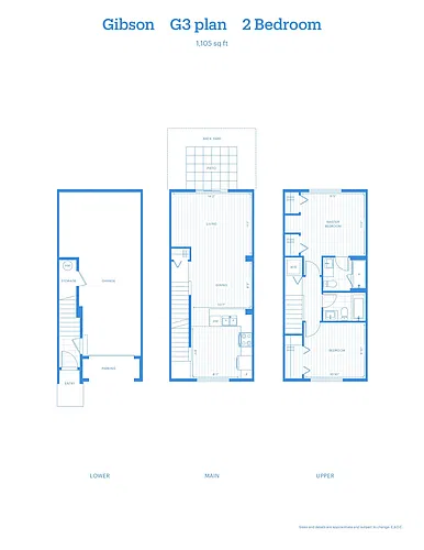 Floor plan TH - 2 Bed - G3