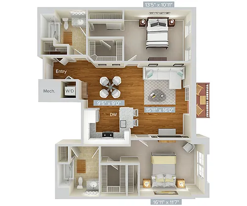 Floor plan B6-1135-E316