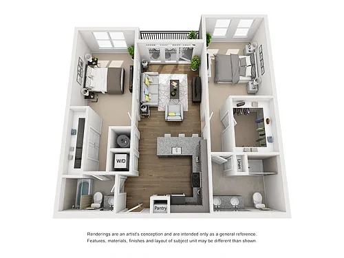 Floor plan Floor Plan L Two Bedroom / Two Bath w/Balcony