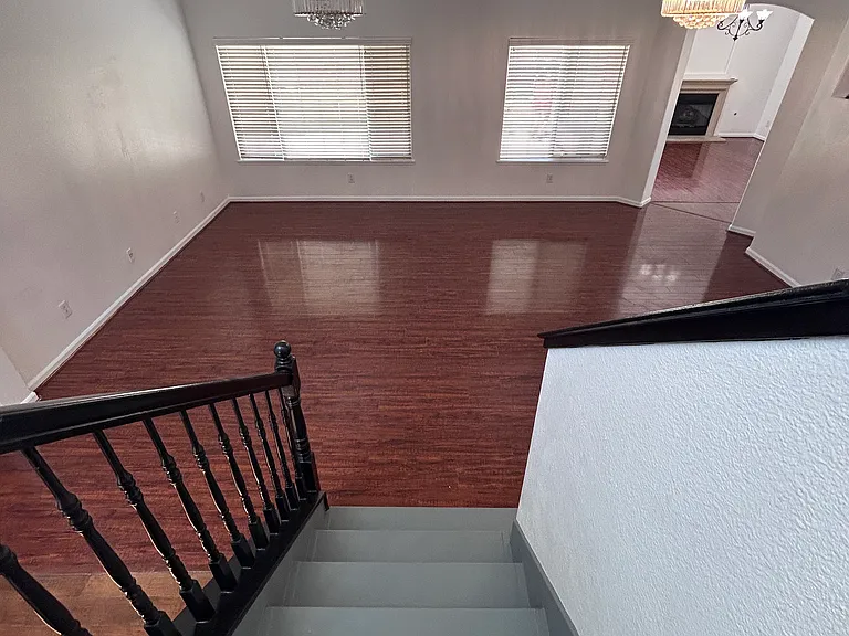 stairwell to the Living Room/Dining Room