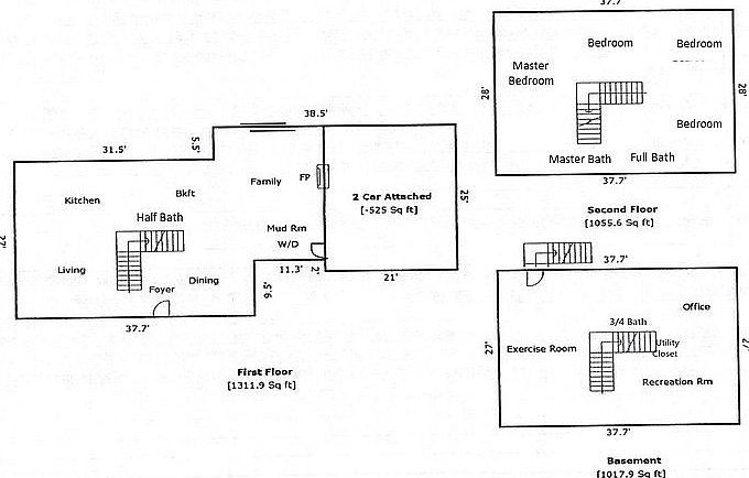 Floor Plan (Estimated Sizes)