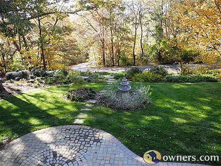 Second floor view of front garden and driveway