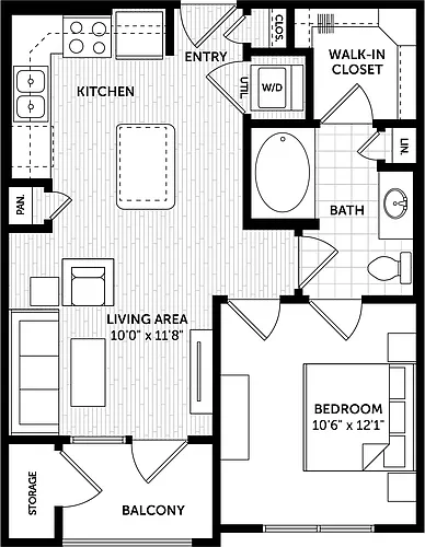 Floor plan 1BR