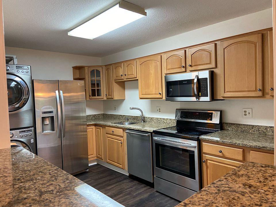 Kitchen with brand-new LVP floors and brand-new microwave!