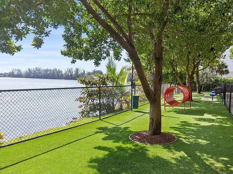Our four-legged residents also enjoy lake views from the on-site dog park