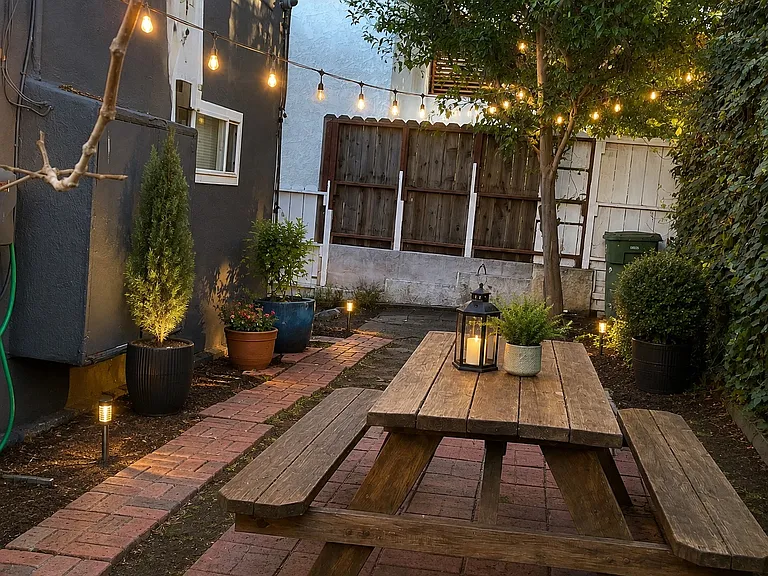 Common back yard area